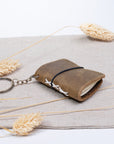 Mini Leather Planner Keychain