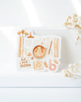 Beautiful handmade But First Coffee Vinyl Sticker stationery - created by LETTOOn