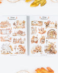 Beautiful handmade Cozy Autumn Set Sticker Sheets stationery - created by LETTOOn
