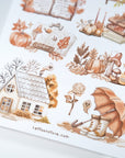 Beautiful handmade Cozy Autumn Set Sticker Sheets stationery - created by LETTOOn