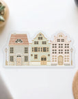 Beautiful handmade Cozy Houses Vinyl Sticker stationery - created by LETTOOn