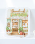 Beautiful handmade Flower Cafe Vinyl Sticker stationery - created by LETTOOn