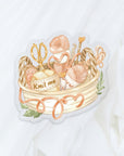 Beautiful handmade Knit Me Vinyl Sticker stationery - created by LETTOOn