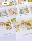 Premium Handmade Sticker Sheet Happy Summer Day 105mm x 148mm - 2 sheets on the table