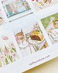 Premium Handmade Sticker Sheet Happy Summer Day 105mm x 148mm - a sheet on the table