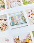 Premium Handmade Sticker Sheet Happy Summer Day 105mm x 148mm - a sheet on the table