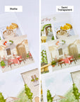 Premium Handmade Sticker Sheet Inspired by Italy 105mm x 148mm - 2 different sheets on the table