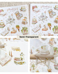 Premium Handmade Sticker Sheet Reading at Home 105mm x 148mm - 2 sheets on the table