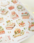 Premium Handmade Sticker Sheet
Reading in the Winter 105mm x 148mm - a sheet on the table