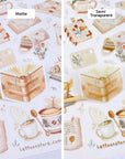 Premium Handmade Sticker Sheet Reading Time 105mm x 148mm - a matte sheet and a semi transparent sheet