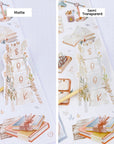 Premium Handmade Sticker Sheet Reading Time 105mm x 148mm - a matte sticker and a semi-transparent sticker