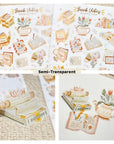Premium Handmade Sticker Sheet Reading Time 105mm x 148mm - 4 pieces and 2 sheets on the table