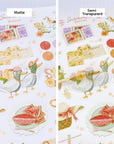 Premium Handmade Sticker Sheet Summer Breeze 105mm x 148mm - 2 sheets on the table