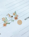 Premium Handmade Sticker Sheet Summer Breeze 105mm x 148mm - a piece on the notebook
