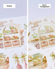 Premium Handmade Sticker Sheet
Veggie Garden 105mm x 148mm - 2 pieces and a sheet on the table
