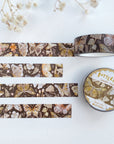 Premium Handmade Washi Tape Butterfly 15mm x 10m - 4 pieces and 2 washi tapes on the table with a white flower branch
