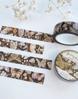 Premium Handmade Washi Tape Butterfly 15mm x 10m - 4 pieces and 2 washi tapes on the table with a white flower branch
