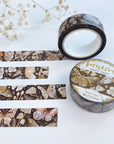Premium Handmade Washi Tape Butterfly 15mm x 10m - 4 pieces and 2 washi tapes on the table with a white flower branch