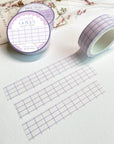 Premium Handmade Washi Tape Cotton Candy 15mm x 10m - 3 pieces and 3 washi tapes on the table with a pink flower branch and chapter sheet