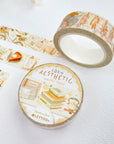 Premium Handmade Washi Tape Cozy Aesthetic 15mm x 10m - 2 washi tapes on the table
