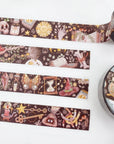 Premium Handmade Washi Tape Dark Magic 15mm x 10m - 2 washi tapes on the table
