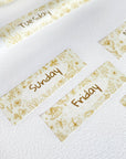 Premium Handmade Washi Tape Days of The Week 15mm x 10m - 4 pieces of washi tape