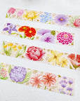 4 pieces of washi tape Flower Passion