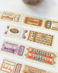 Premium Handmade Washi Tape Positive Vibes 15mm x 10m - 4 pieces on the table