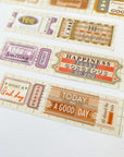 Premium Handmade Washi Tape Positive Vibes 15mm x 10m - 4 pieces on the table
