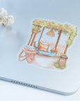 Beautiful handmade Swinging Chair Vinyl Sticker stationery - created by LETTOOn