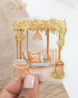Beautiful handmade Swinging Chair Vinyl Sticker stationery - created by LETTOOn