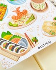 Beautiful handmade Asian Food stationery - created by LETTOOn