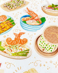Beautiful handmade Asian Food stationery - created by LETTOOn