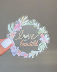 Beautiful handmade Love Is Beautiful stationery - created by LETTOOn