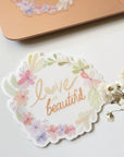 Beautiful handmade Love Is Beautiful stationery - created by LETTOOn