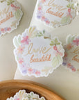 Beautiful handmade Love Is Beautiful stationery - created by LETTOOn