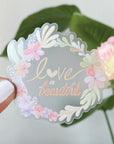 Beautiful handmade Love Is Beautiful stationery - created by LETTOOn