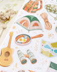 Premium Handmade Sticker Sheet Into The Wild 105mm x 148mm - a sheet on the table with a white flower branch