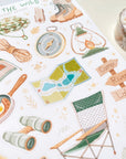 Premium Handmade Sticker Sheet Into The Wild 105mm x 148mm - a sheet on the table with a washi tape