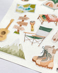 Premium Handmade Sticker Sheet Into The Wild 105mm x 148mm - a sheet on the table
