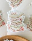 Beautiful handmade Stacked Books stationery - created by LETTOOn