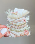 Beautiful handmade Stacked Books stationery - created by LETTOOn