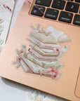 Beautiful handmade Stacked Books stationery - created by LETTOOn