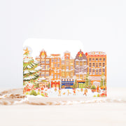 Happy Holidays Card - Amsterdam Buildings