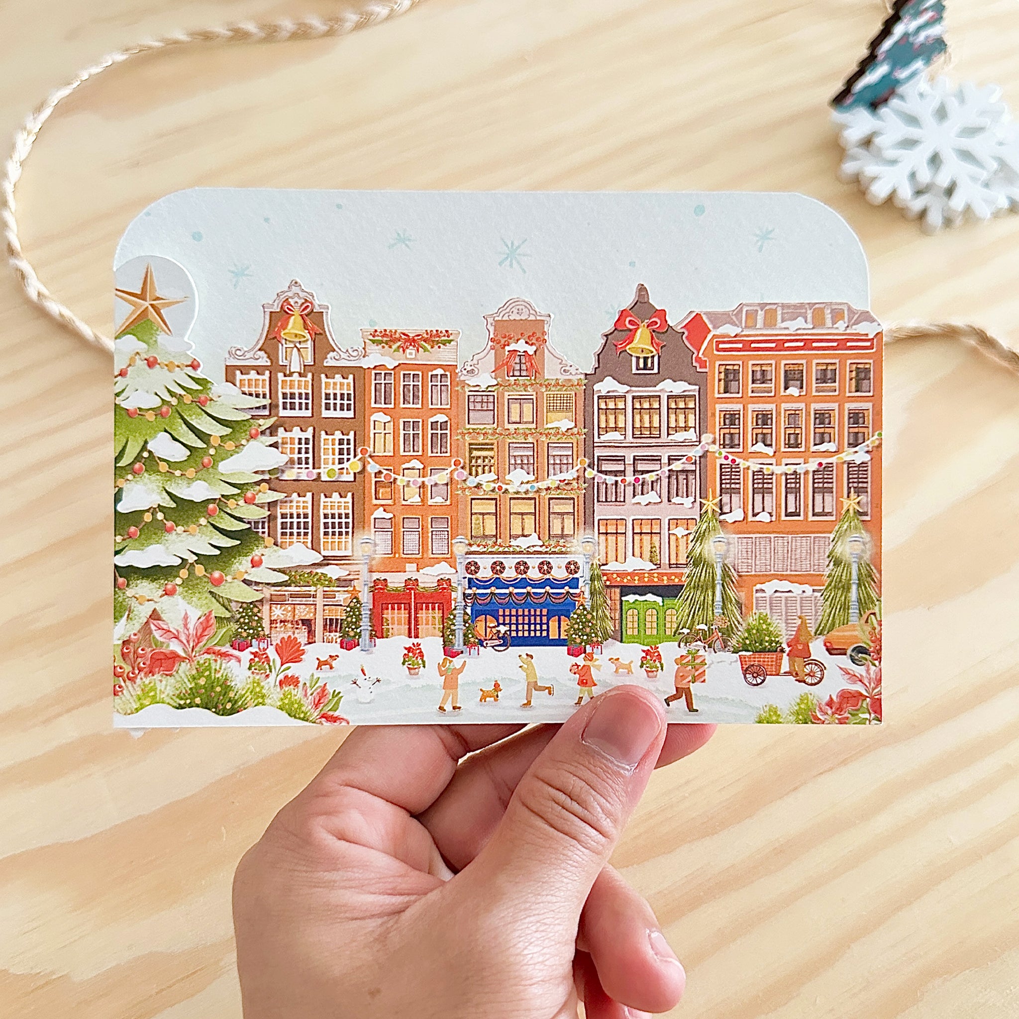 Happy Holidays Card - Amsterdam Buildings