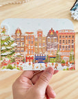 Happy Holidays Card - Amsterdam Buildings