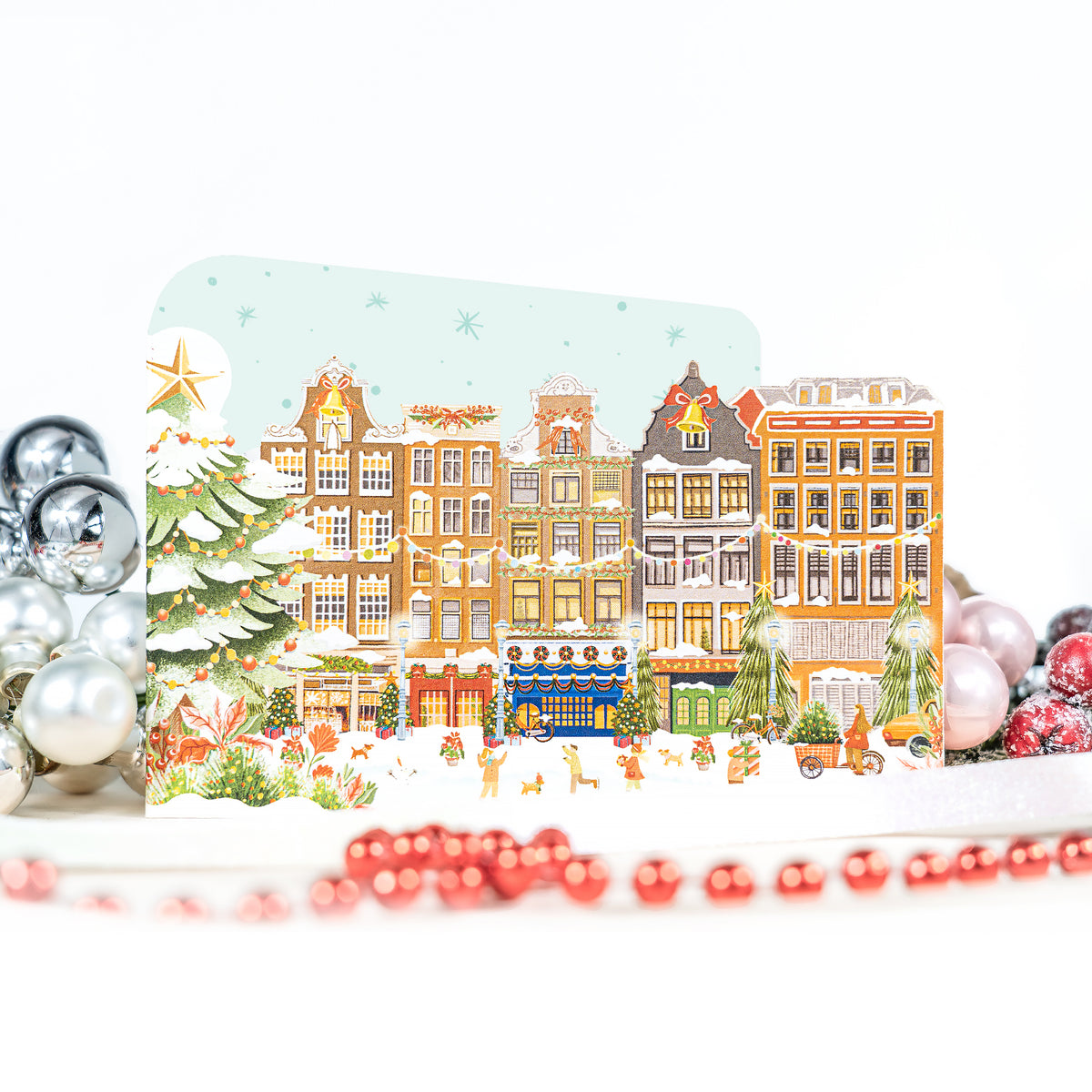 Happy Holidays Card - Amsterdam Buildings