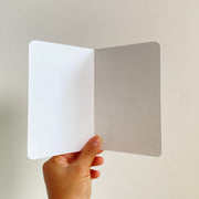 Hooray — inside of the greeting card, blank for your message