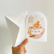 You Deserve to Relax — greeting card with its matching envelope