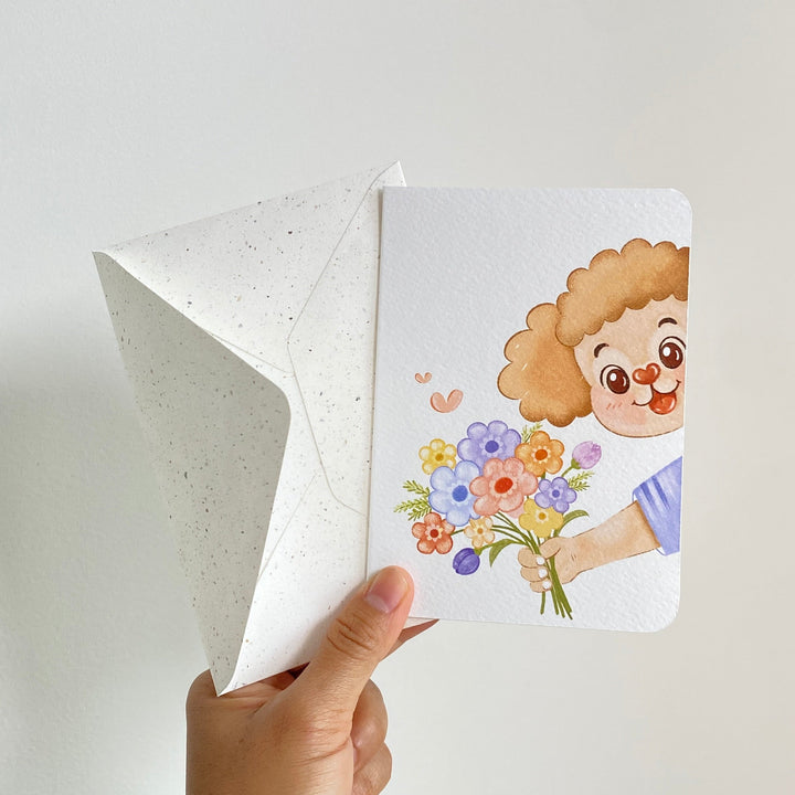 Get Well Soon — greeting card with its matching envelope